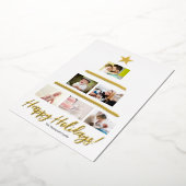 Aangepaste serie Photo Collage Tree Star Folie Feestdagenkaart (Gedraaid)