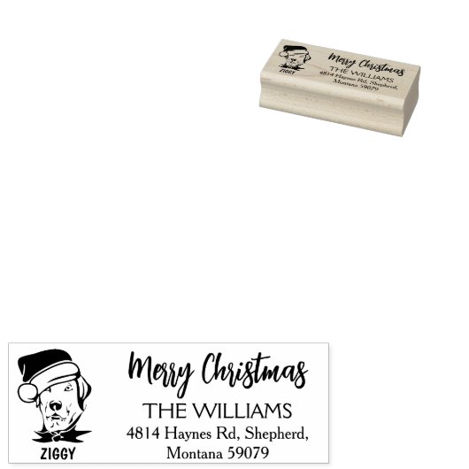 Aangepaste serie, prettige kerstdagen 	rubberstempel (Gestempeld)