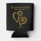 Aangepaste serie reünie Black Gold-gekoppelde hart Blikjeskoeler (Voorkant)