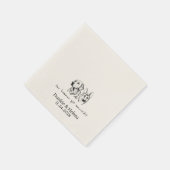 Aangepaste servetten met naam Gepersonaliseerd ver (Hoek)