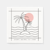 Aangepaste servetten voor Party Summer Palm Tree s (Voorkant)