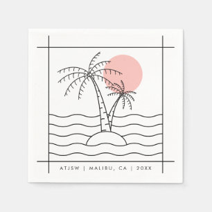 Aangepaste servetten voor Party Summer Palm Tree s