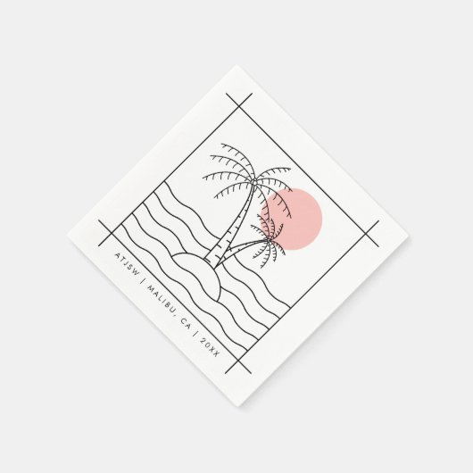 Aangepaste servetten voor Party Summer Palm Tree s (Hoek)