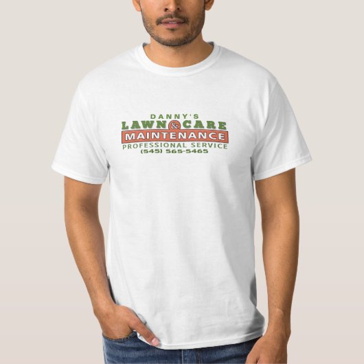 Aangepaste service en onderhoud - wit t-shirt (Voorkant)