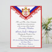 Aangepaste Servische huwelijksuitnodigingen Kaart (Staand voorkant)