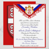 Aangepaste Servische huwelijksuitnodigingen Kaart (Voorkant / Achterkant)