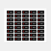 Aangepaste Sesamstraat Elmo Schetskleding Labels (Vel)