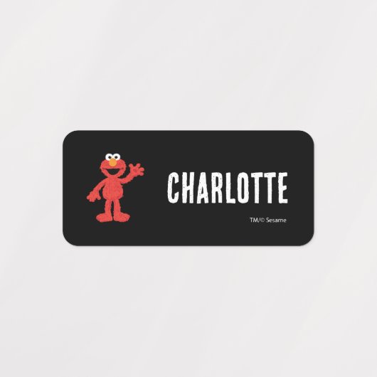 Aangepaste Sesamstraat Elmo Schetskleding Labels (Design 2)