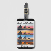 Aangepaste Set Sails Bagage Label (Voorkant (verticaal))