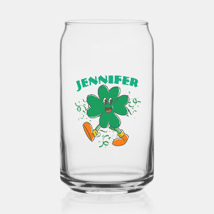 Aangepaste Shamrock, Gepersonaliseerde voornaam St Blikvorm Glas