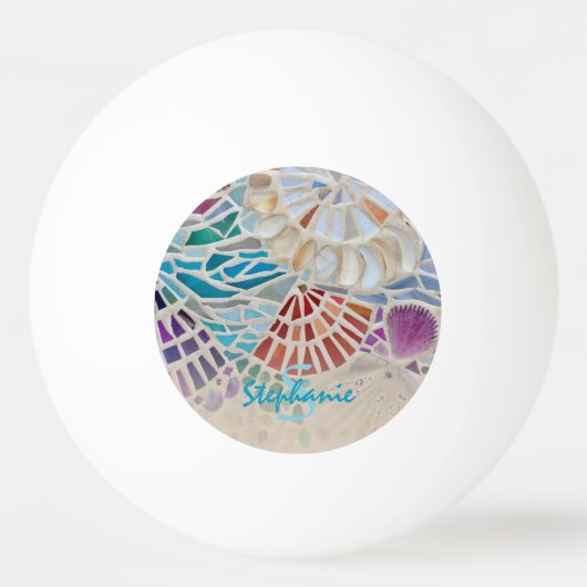 Aangepaste Shell Mosaic Pingpongballen (Voorkant)
