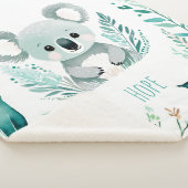 Aangepaste Sherpa Baby Deken - Boho Koala Design (3/4)
