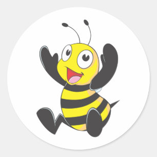 Aangepaste Shirten : Baby Bee Shirten Ronde Sticker