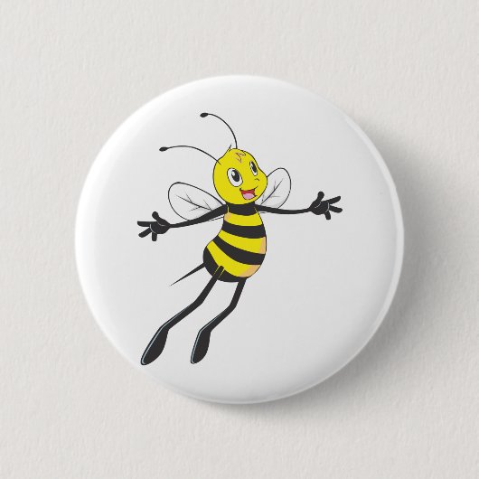 Aangepaste Shirten : Shirten van vliegende bijen Ronde Button 5,7 Cm (Voorkant)