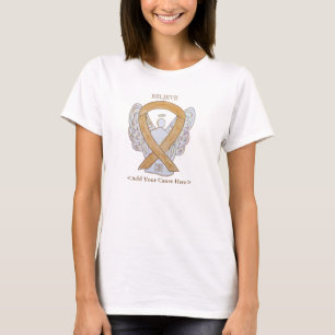 Aangepaste Shirten voor Amber Awareness Ribbon Ang T-shirt
