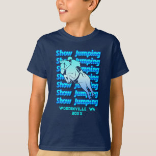 Aangepaste Show Jumping Event of Locatie Datum Naa T-shirt