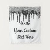 Aangepaste Silver Jubileum Photo Booth Backdrop Wandkleed (Voorkant)