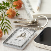 Aangepaste Silver Memorial Voeg foto toe Sleutelhanger (Voorkant Rechts)