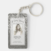 Aangepaste Silver Memorial Voeg foto toe Sleutelhanger (achterkant)