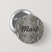 Aangepaste Silver Snake Skin Button (Voorkant /achterkant)