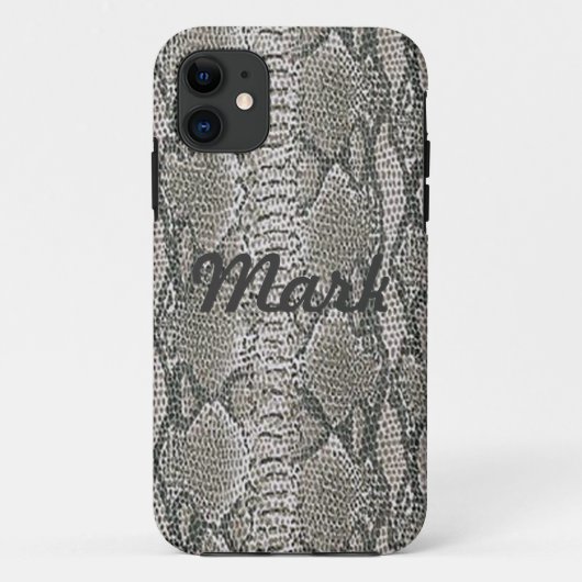 Aangepaste Silver Snake Skin iPhone 5 Hoesje (Achterkant)