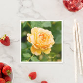 Aangepaste Sinaasappel Geel Rose Servet (Insitu)