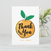 Aangepaste Sinaasappel - Hartelijk dank Bedankkaart (Staand voorkant)