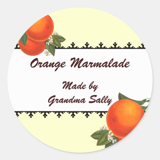 Aangepaste  Sinaasappels Inblikken Stickers (Voorkant)