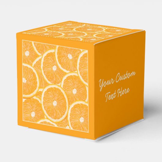 Aangepaste sinaasappels promotievak bedankdoosjes (Achterkant)