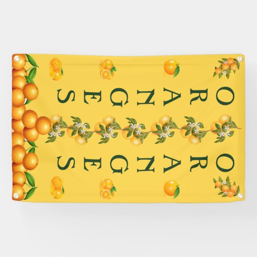 Aangepaste Sinaasappels voor verkoopverticaal Spandoek (Horizontaal)