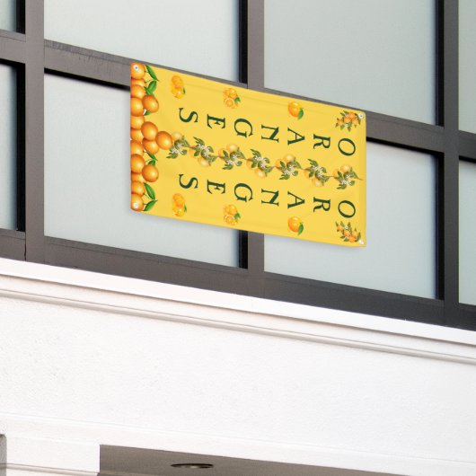 Aangepaste Sinaasappels voor verkoopverticaal Spandoek (Buitenkant Gebouw)