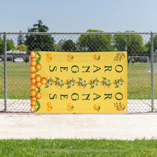 Aangepaste Sinaasappels voor verkoopverticaal Spandoek (Insitu)
