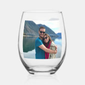 Aangepaste Single Photo Wijnglas Zonder Voet (Achterkant)