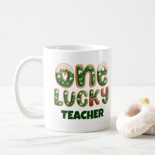 Aangepaste  sint-patricks dag één Lucky leraar Koffiemok