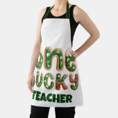 Aangepaste  sint-patricks dag één Lucky leraar Schort (Insitu)