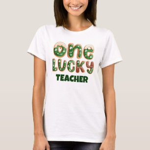 Aangepaste sint-patricks dag één Lucky leraar T-shirt