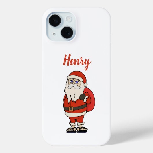 Aangepaste Sinterklaas Kerst Teenslippers Case-Mate iPhone Case (Achterkant)