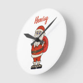 Aangepaste Sinterklaas Kerst Teenslippers Ronde Klok (Hoek)