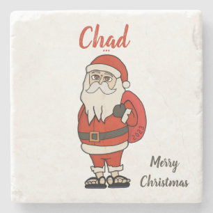 Aangepaste Sinterklaas Kerst Teenslippers Stenen Onderzetter