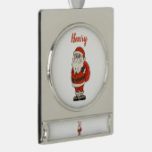 Aangepaste Sinterklaas Kerst Teenslippers Verzilverd Banner Ornament (Rechts)