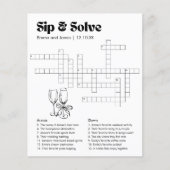 Aangepaste sip en oplossen bruiloft kruiswoordraad (Voorkant)