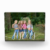 Aangepaste Sisters White Script Overlay Fotoblokken (Voorkant)