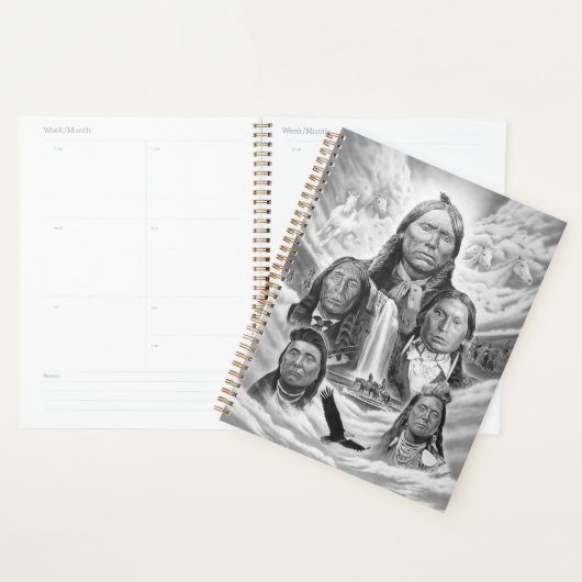 Aangepaste Sjabloon Beroemde Indianen schilderen Planner (Display)