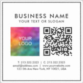 Aangepaste Sjabloon Business Logo QR Code Tekst Ti Sticker (Voorkant)