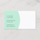 Aangepaste Sjabloon elegant mint groen wit modern Visitekaartje (Achterkant)