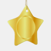 Aangepaste Sjabloon Faux Gold Metallic look Keramisch Ornament (Rechts)