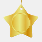 Aangepaste Sjabloon Faux Gold Metallic look Keramisch Ornament (Achterkant)