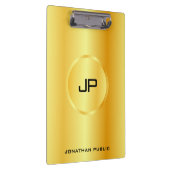 Aangepaste Sjabloon Faux Gold Modern Elegant Monog Klembord (Rechts)