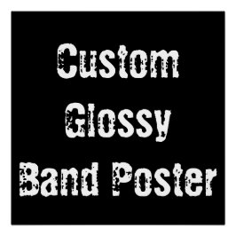 Aangepaste Sjabloon Glossy Band Black & White Prom Perfect Poster