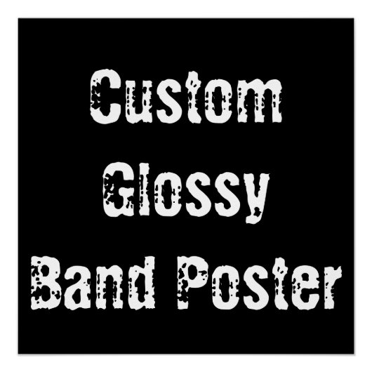 Aangepaste Sjabloon Glossy Band Black & White Prom Perfect Poster (Voorkant)